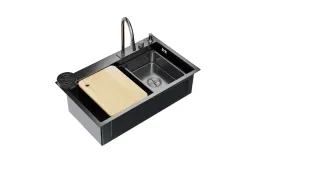 Мойка кухонная GranFest METAL 7545 PVD графит