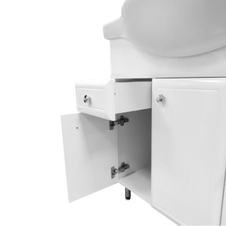 Comforty Зеркало-шкаф "Сочи-85" белый глянец