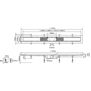 Душевой лоток Milleau Flow M750FS 750 мм хром