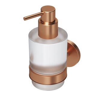 Стеклянный диспенсер для жидкого мыла с настенным держателем AM.PM X-Joy A85A36944 розовое золото