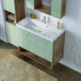 Ниша для пенала Бриклаер Кристалл 4627125417108 90 см дуб гранж песочный