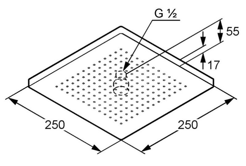 Верхний душ Kludi A-QA хром 6654105-00