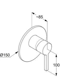 Смеситель для душа Kludi Nova Fonte Puristic 20755N515 брашированный никель