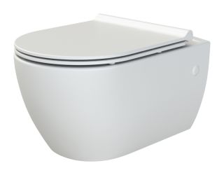 Подвесной унитаз Boheme Bianca 963-SET-MW безободковый белый матовый