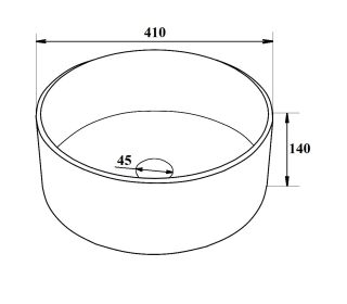 Умывальник Runo мебельный D41 круг PALLA (00-00001358)