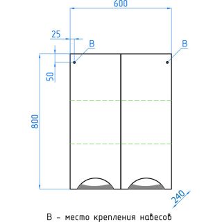 Подвесной шкаф Style Line Жасмин 60 ЛС-00000334