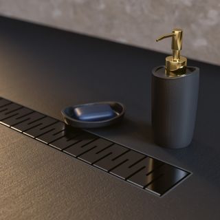 Душевой лоток Paini Medium CH750MC 75см чёрный матовый