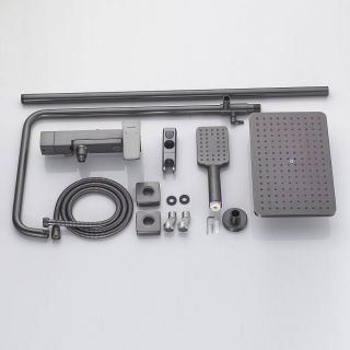 Душевая стойка Shevanik S8936T оружейная сталь