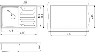 Мойка кухонная Granula 8601 шварц