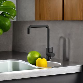 Смеситель для кухни Raiber Graceful RPB-013 чёрный матовый