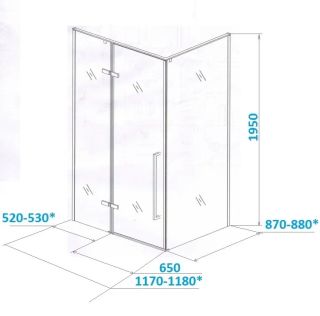 Душевой уголок Cerutti SPA C1AW 120x90см белый
