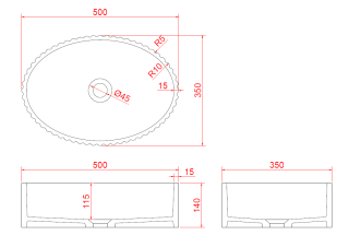 Раковина накладная Boheme белый матовый 878-WM