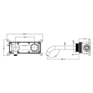 Автоматический смеситель для раковины Boheme Tech 158/2-SGM оружейная сталь