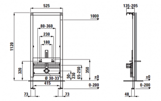 Laufen инсталляция для биде 8.9266.0.000.000.1