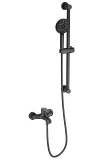Смеситель для ванны с душевым гарнитуром Wonzon & Woghand Alfa WW-AE3205-BGG тёмный графит