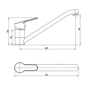 Смеситель для кухни RUSH SKY (SK5720-27)