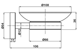 Подвесная мыльница Swedbe Attribut 9814 хром