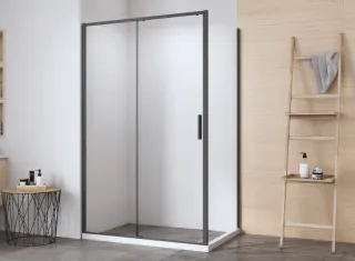 Душевой уголок Aquanet Pleasure Evo AE65-130x80-BT 324136 130x80 см профиль чёрный матовый стекло прозрачное