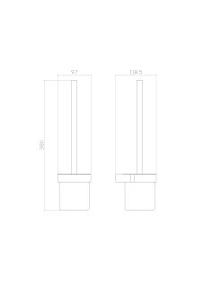 Туалетный ёршик в комплекте Wonzon & Woghand Carbon WW-7729 чёрный