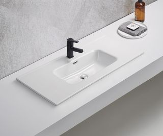 Раковина Gid 9010s 71159 встраиваемая сверху белая 101.5x46.5x17