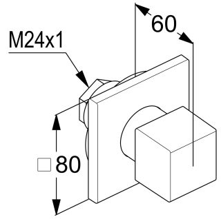 Переключатель на три положения Kludi Decus 548460575 хром