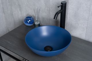 Раковина Gid 9081bum 53401 накладная синяя матовая 36x36x14