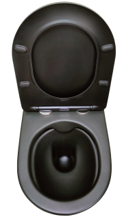 Подвесной унитаз Cerutti SPA Sella Aria MB CT9160 безободковый чёрный матовый