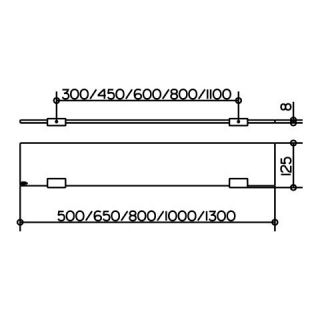 Стеклянная полочка Keuco Collection Moll 12710015800 хром