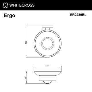 Мыльница подвесная WHITECROSS Ergo ER2220NIB брашированный никель