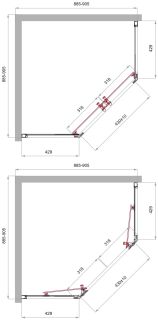 Душевой уголок BelBagno Uno 90см чёрный UNO-195-P-2-90-C-NERO