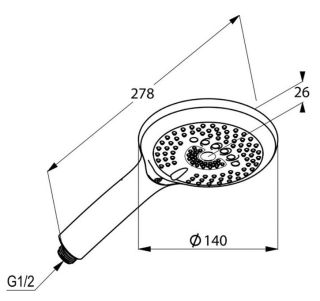 Душевая лейка Kludi Freshline белый 6790043-00