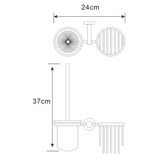 Wasserkraft Donau K-9435 Держатель освежителя и щетки для унитаза