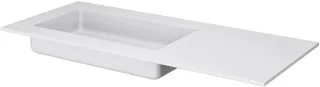 Раковина-моноблок Armadi Art Quatro 793-120-W-A асимметричная 120 см белый