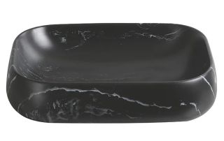 Раковина Cerutti SPA CR0086 MMB2 56см матовый чёрный мрамор