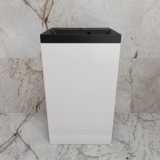 Напольная тумба под раковину Style Line Моно ЛС-00002449 50 см белый глянец