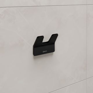 Крючок двойной Lemark Smooth Line 9712005 чёрный матовый