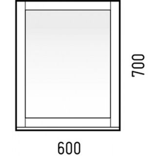 Зеркало с полкой Corozo Техас 60см белый SD-00000276