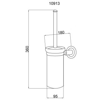 Щётка для туалета Boheme Murano Crystal золото 10913-CRST-G