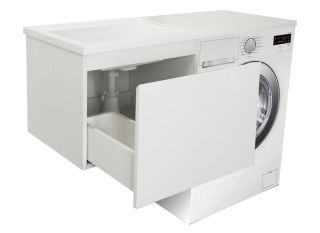 Подвесная тумба под раковину Эстет Dallas Luxe ФР-00002239 Л/П 130см один ящик белый