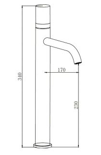 Смеситель для раковины Boch Mann Stella Stone XL BM9970 с ручкой из натурального камня хром