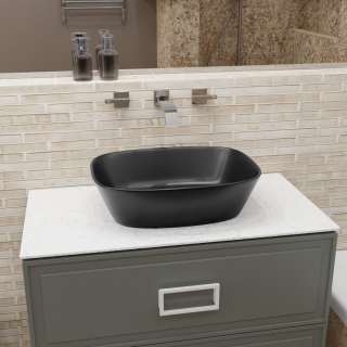 Накладная раковина Charus Stefania 700-026B 50см чёрный