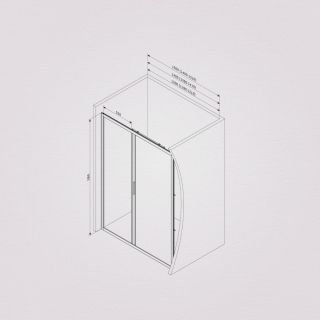 Душевая дверь Am.Pm Gem W90G-140-1-195MT 140 см цвет профиля хром матовый стекло прозрачное