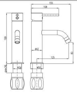 Смеситель для раковины Rav Slezak Seina SE922.5CMAT черный