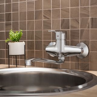 Настенный смеситель для кухни РМС SL52-005 хром