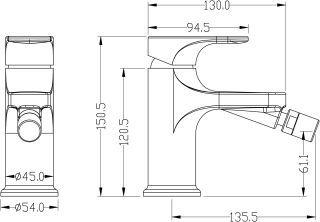 Смеситель для биде Boheme Spectre 456-BR бронза