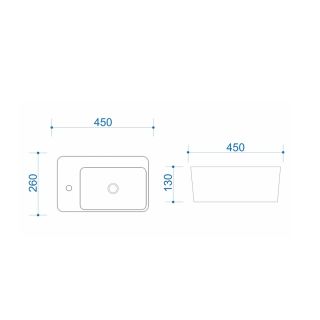 Раковина подвесная Maretti AR13PD84-844, белая
