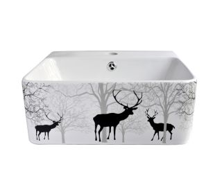 Раковина чаша Bronze de Luxe Black Deer 1060BD, белый