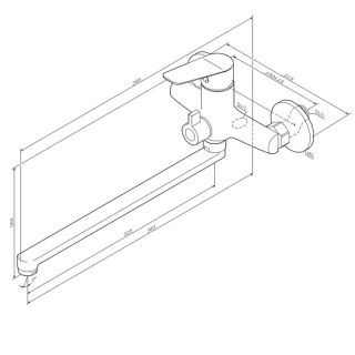 Смеситель для ванны и душа Am.Pm Crave F9C90200 хром