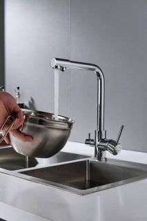 Смеситель для кухни Shevanik S328 с подключением фильтра хром