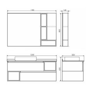 Comforty Зеркало-шкаф "Прага-120" дуб белый